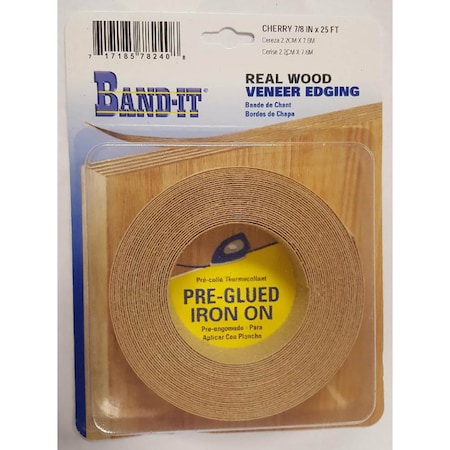 Band-It Band-It .030 in. X 7/8 in. W X 25 ft. L Cherry Real Wood Veneer Edging No 2/BTR Premium Grade 78240